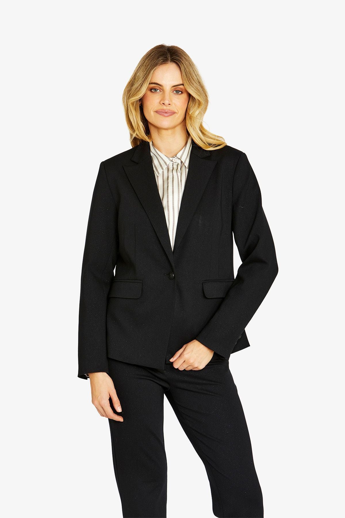 Womens Parton Ponte Blazer Black P605426