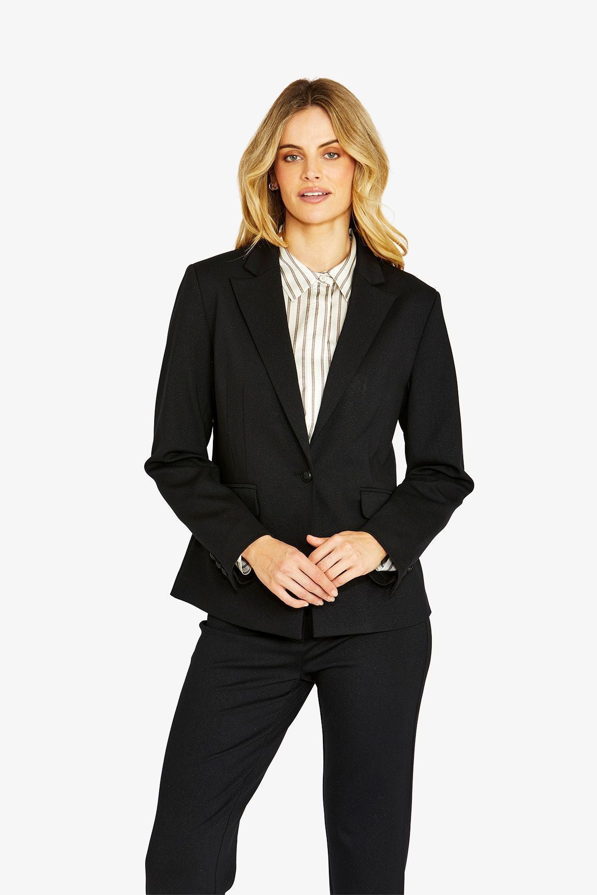 Womens Parton Ponte Blazer Black P605426