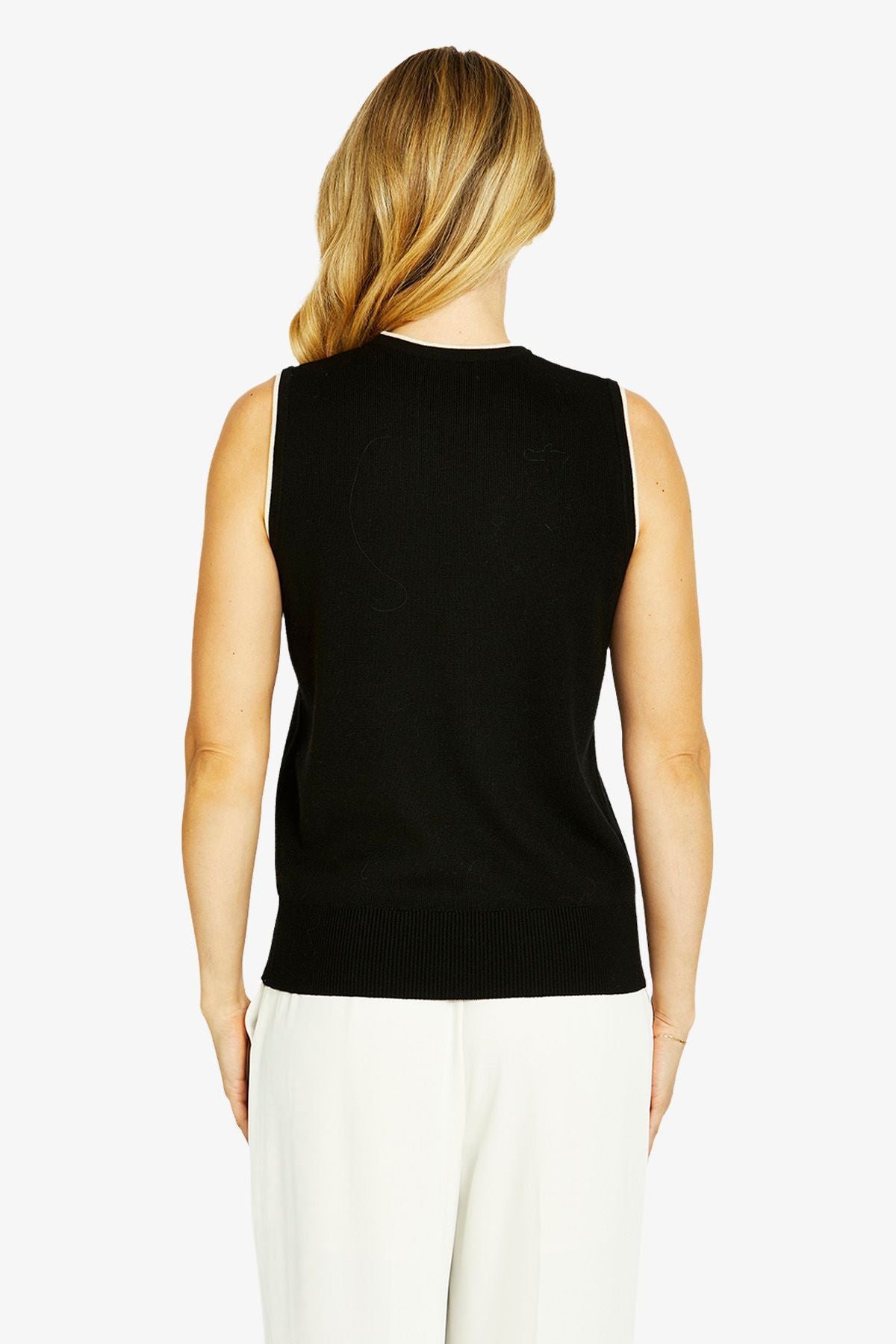 Womens Pennytipped Slless Top Black P605044