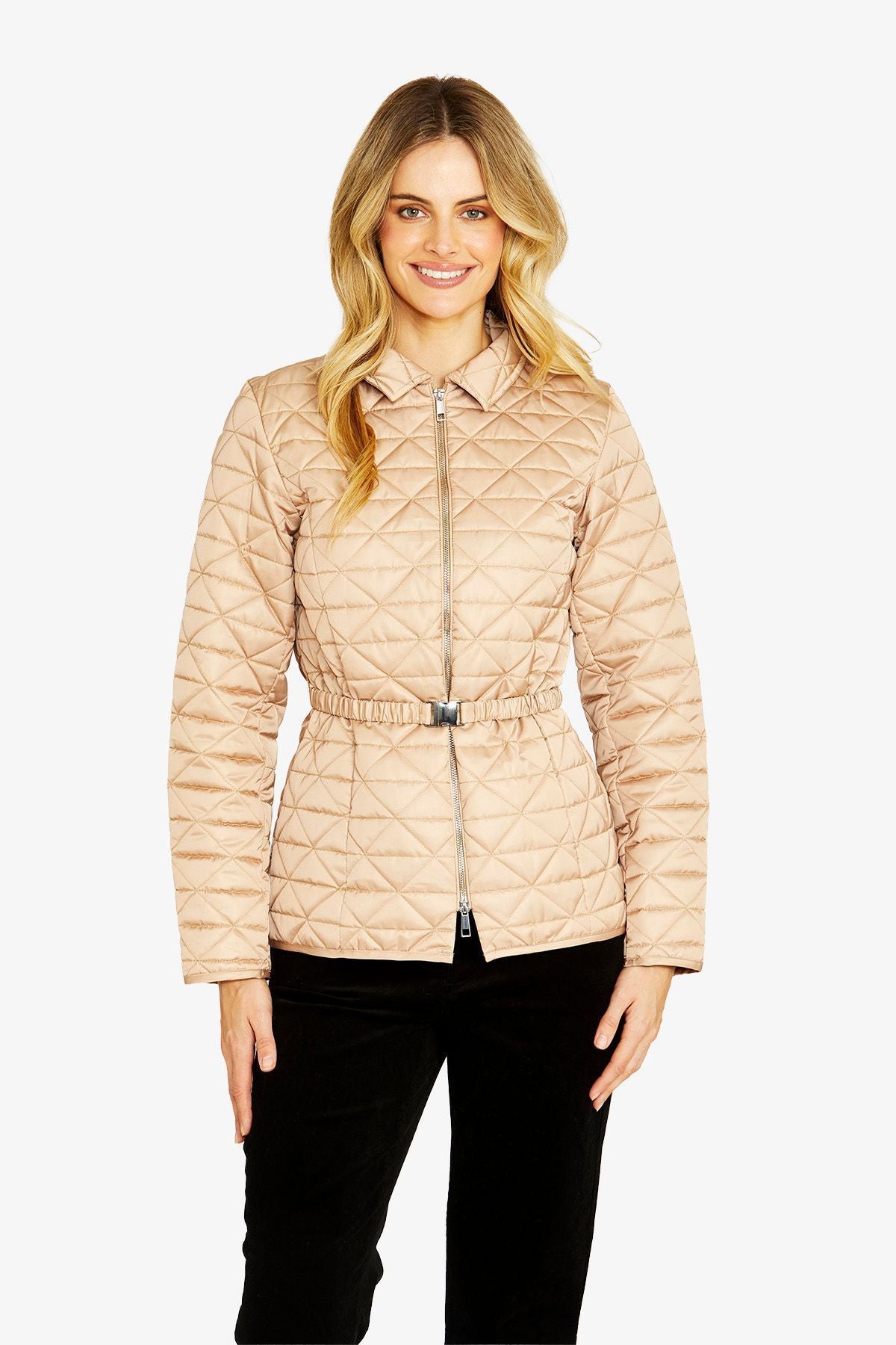 Womens Pippaquiltedpufferjacket Beige P605421