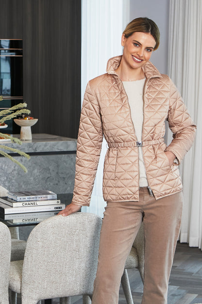 Womens Pippaquiltedpufferjacket Beige P605421