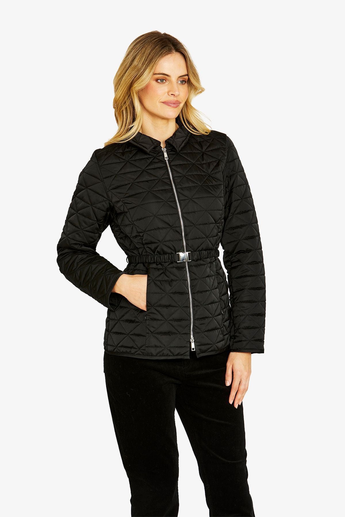 Womens Pippaquiltedpufferjacket Black P605421
