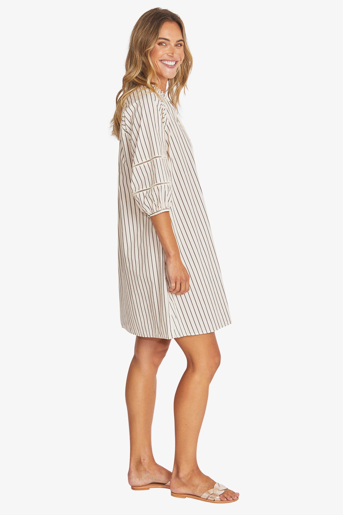 Poet Stripe Dress in Multi
