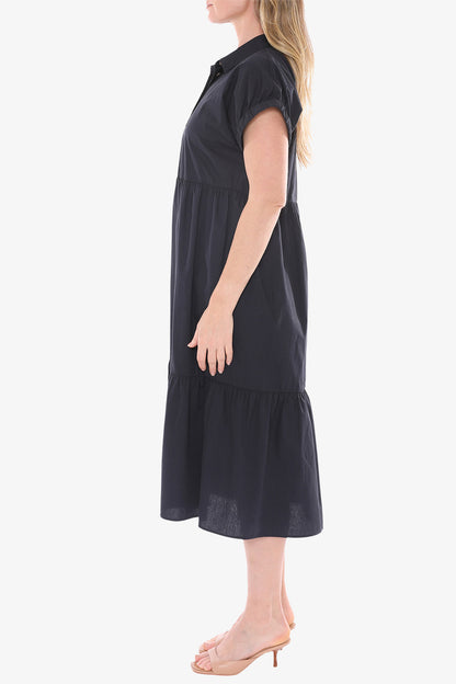 Women's Ruffle Shirt Dress Indigo