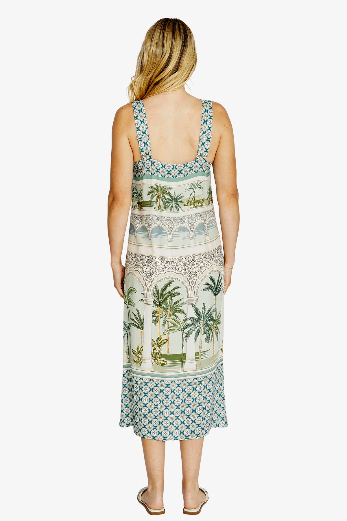 Womens Salli Squarenk Midi Dress Multicolor P615516