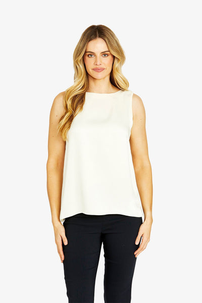 Womens sammicontrast knittank white p605301