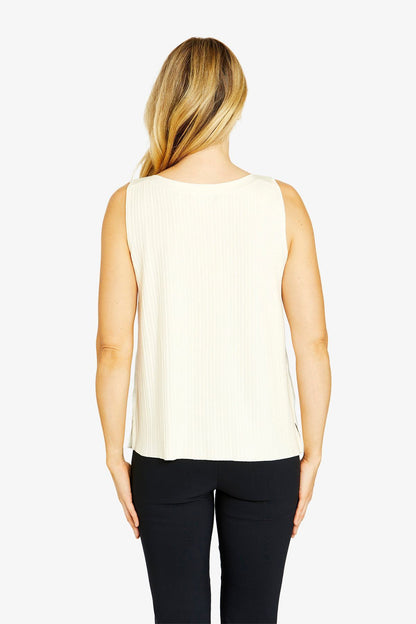 Womens Sammicontrast Knittank White P605301