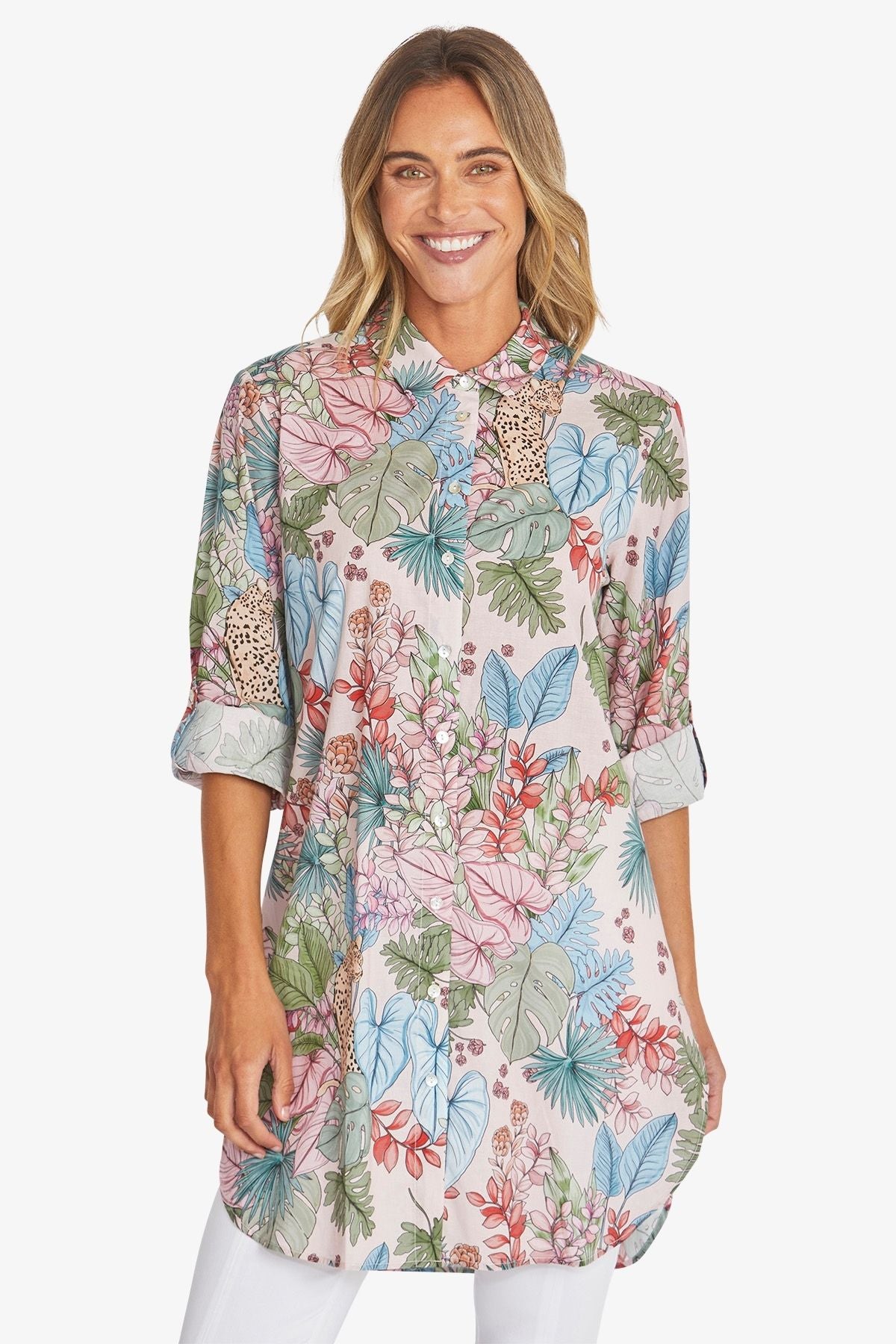 Womens Savannah Long Shirt Multicolor P595302