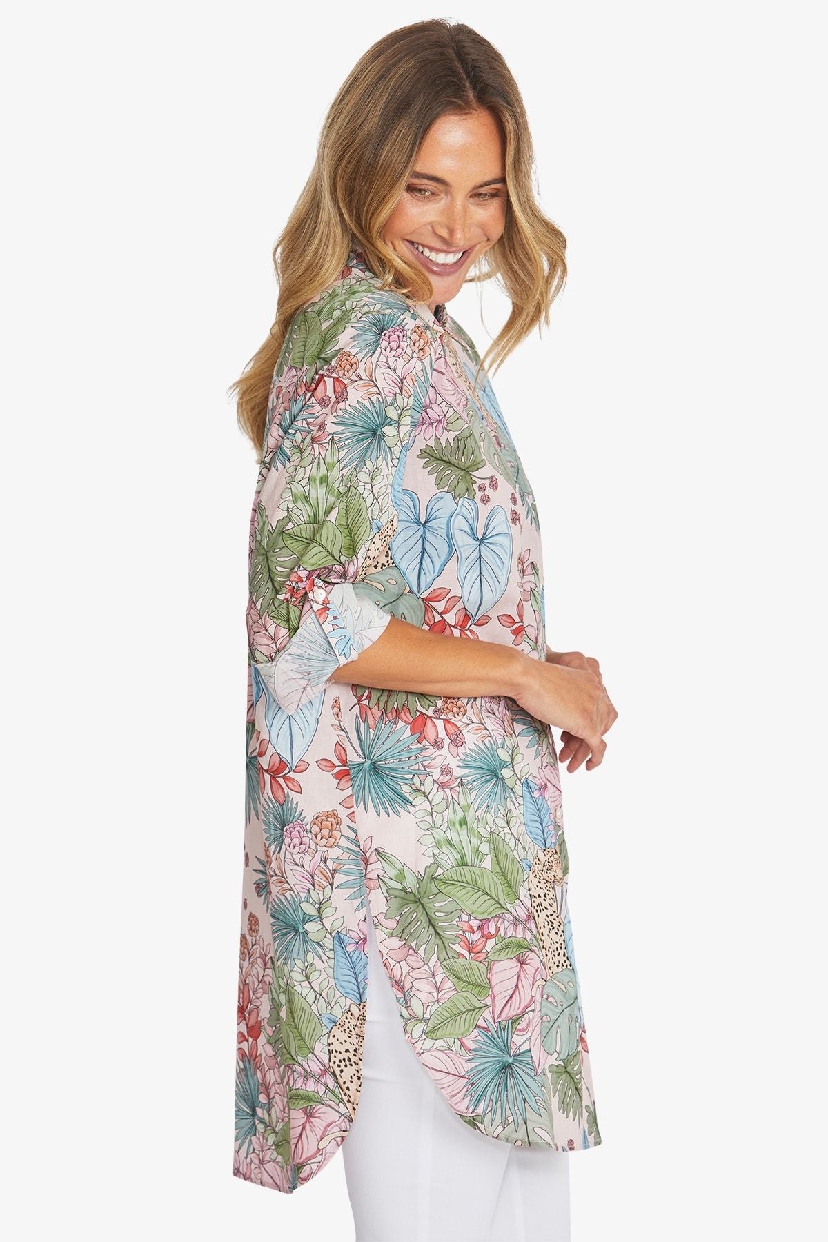 Womens Savannah Long Shirt Multicolor P595302