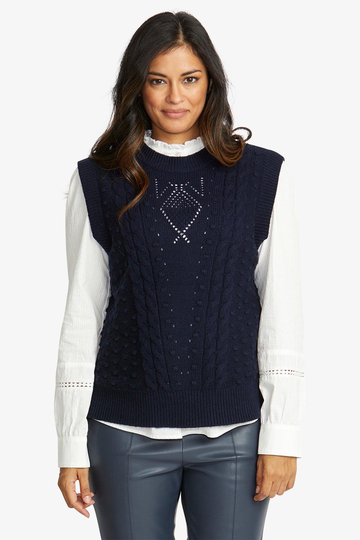 Seraphina Vest in Navy