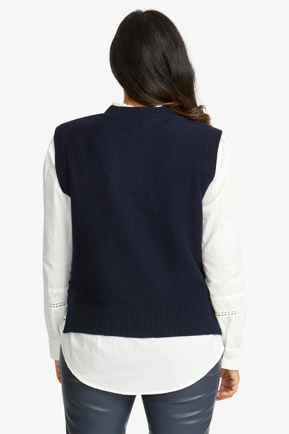 Seraphina Vest in Navy