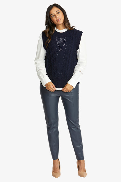 Seraphina Vest in Navy