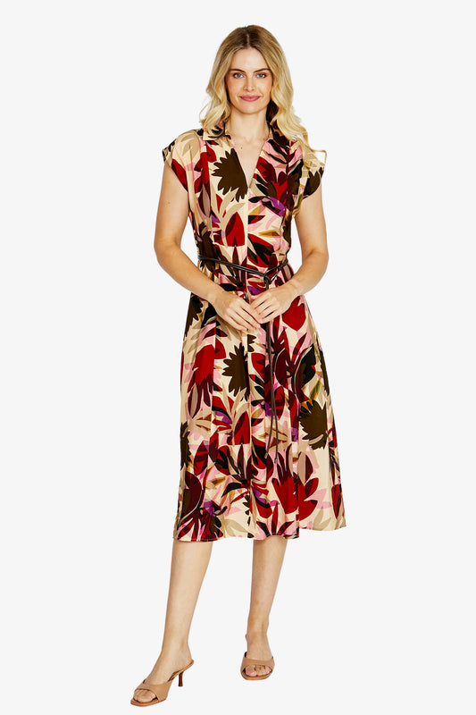 Womens Sophie Slless Belt Dress Multicolor P615540