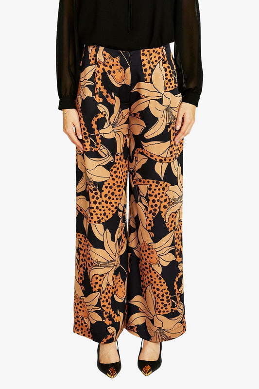 Womens Spliced Animal Pant Multicolor P605723