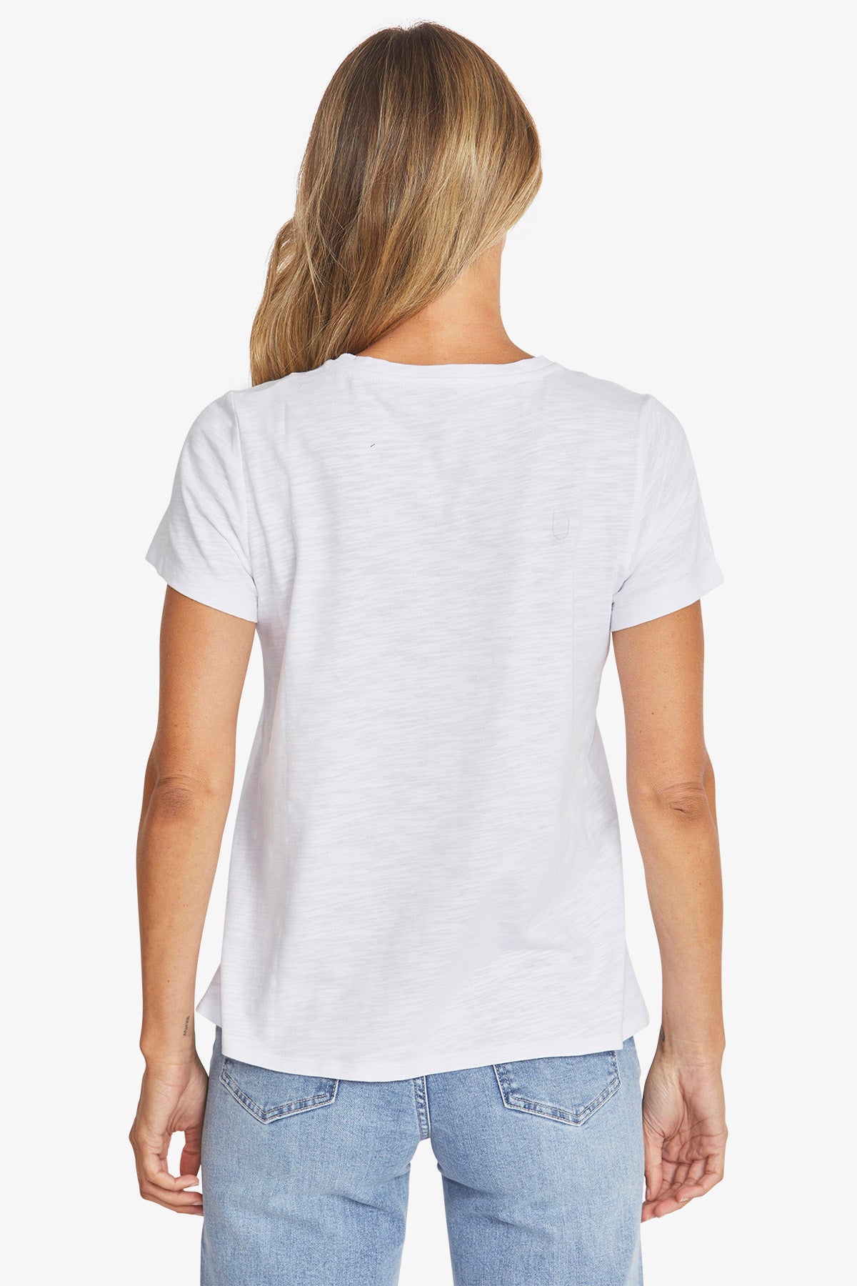 Womens Star Foil Tee White P595203