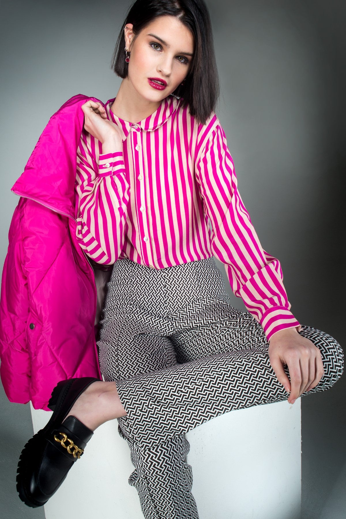 Stripe Shirt Fuchsia / Blush