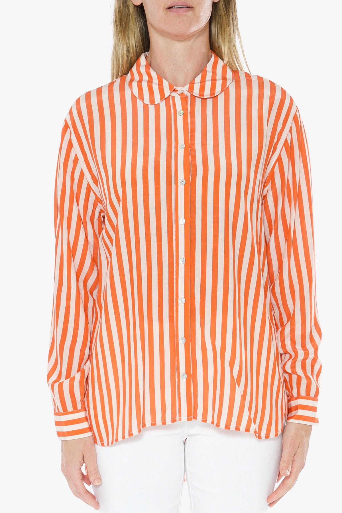 Stripe Shirt Orange Flax