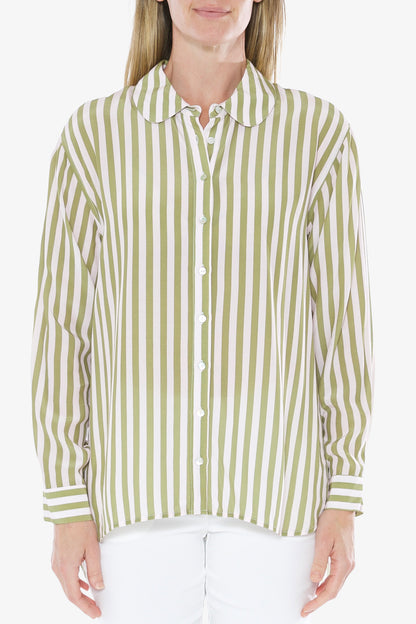 Stripe Shirt Olive Parfait