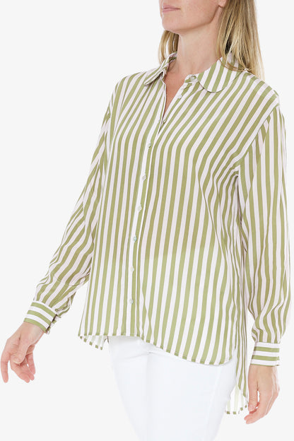 Stripe Shirt Olive Parfait