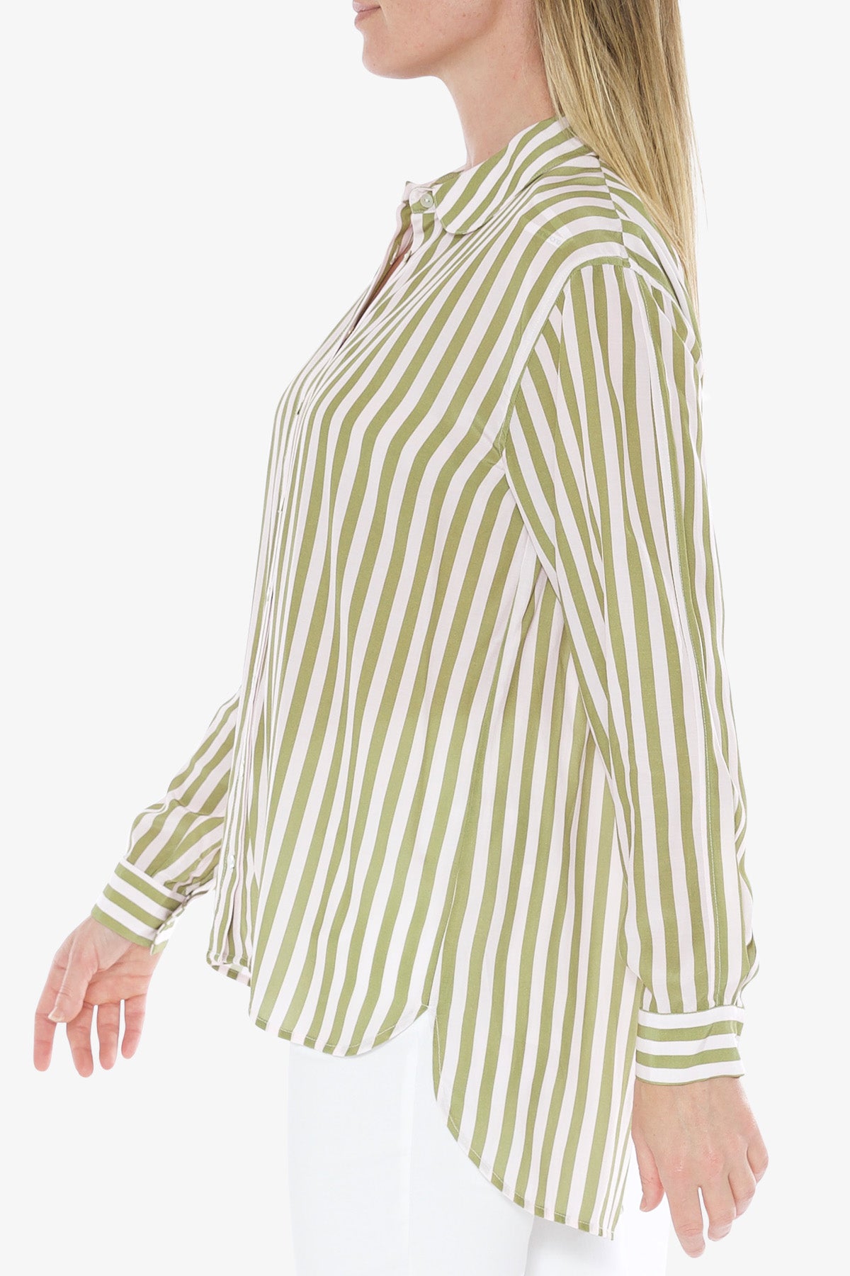 Stripe Shirt Olive Parfait