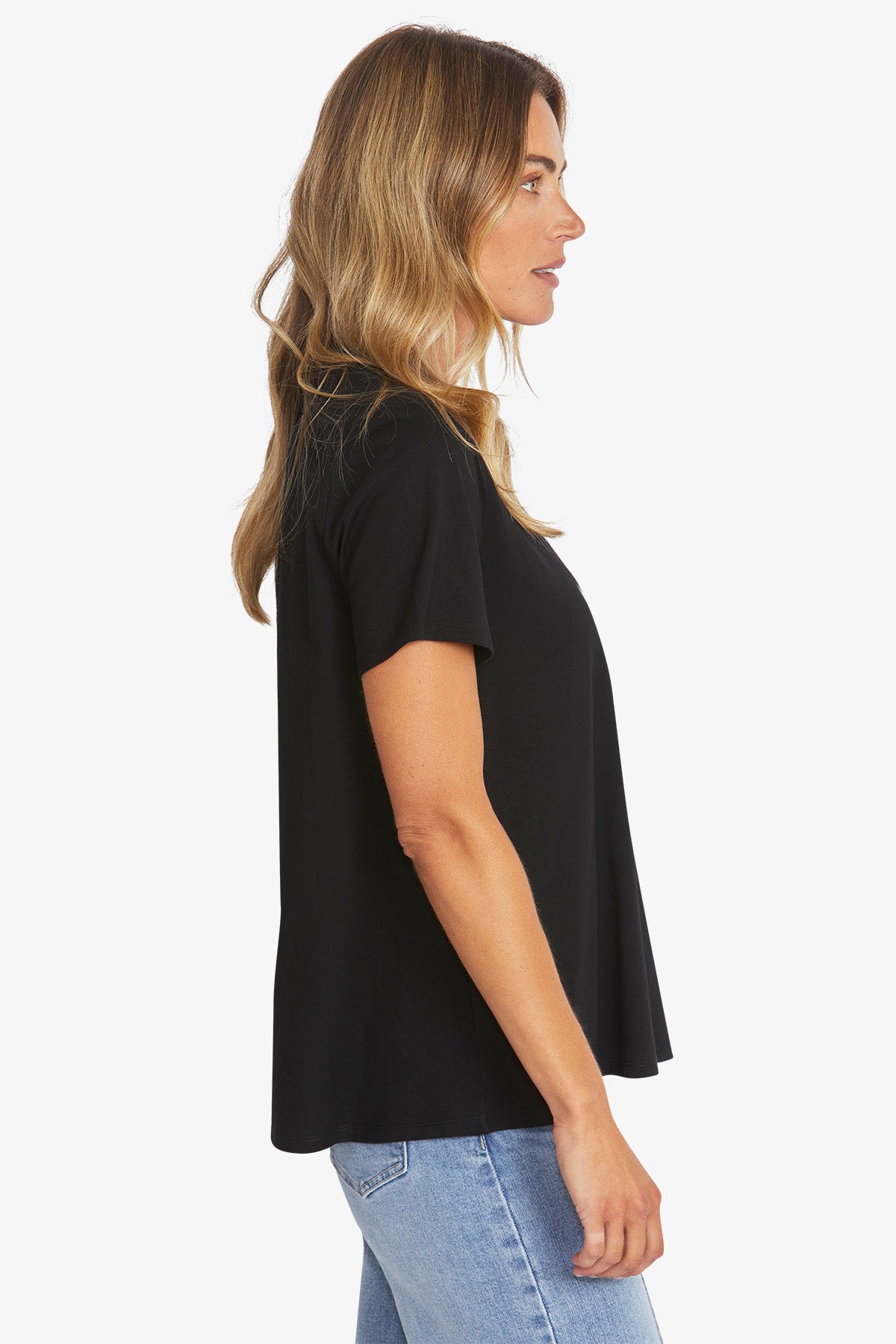 Stud Pocket Tee in Black