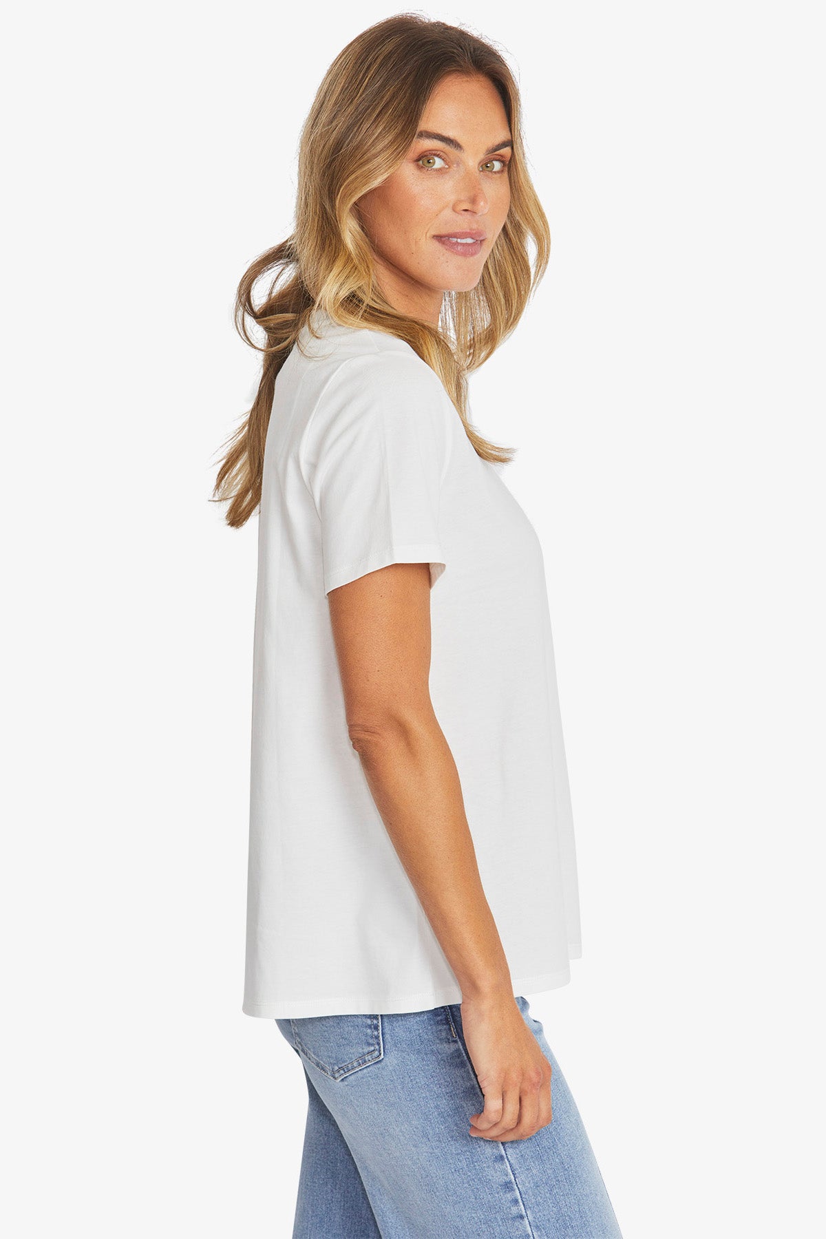 Stud Pocket Tee in Ivory