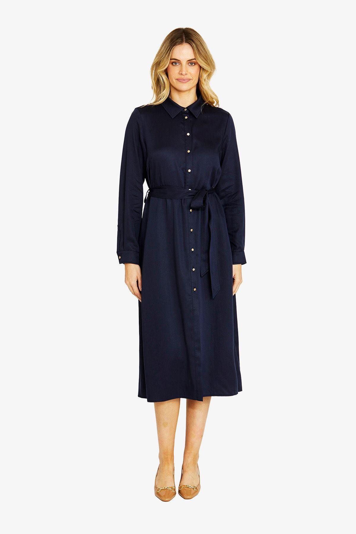 Womens Tabitha Shirt Dress Navy P605501