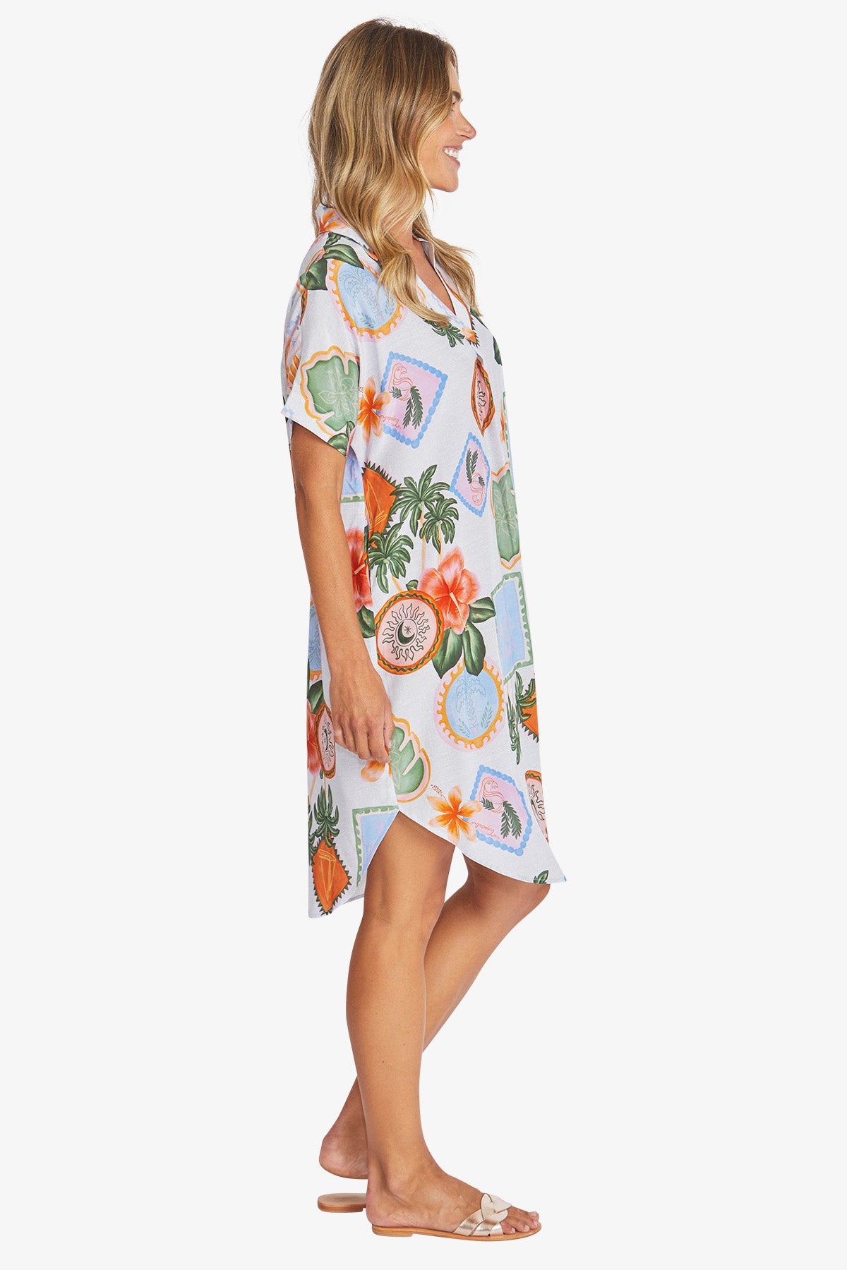 Womens Tahiti Shift Dress Multicolor P595562