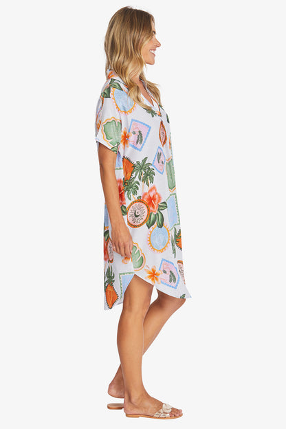 Womens Tahiti Shift Dress Multicolor P595562