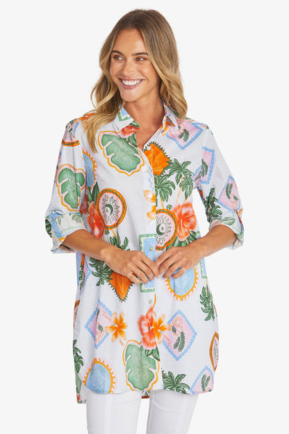 Womens Tahiti Tunic Shirt Multicolor P595360