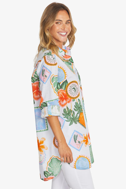 Womens Tahiti Tunic Shirt Multicolor P595360