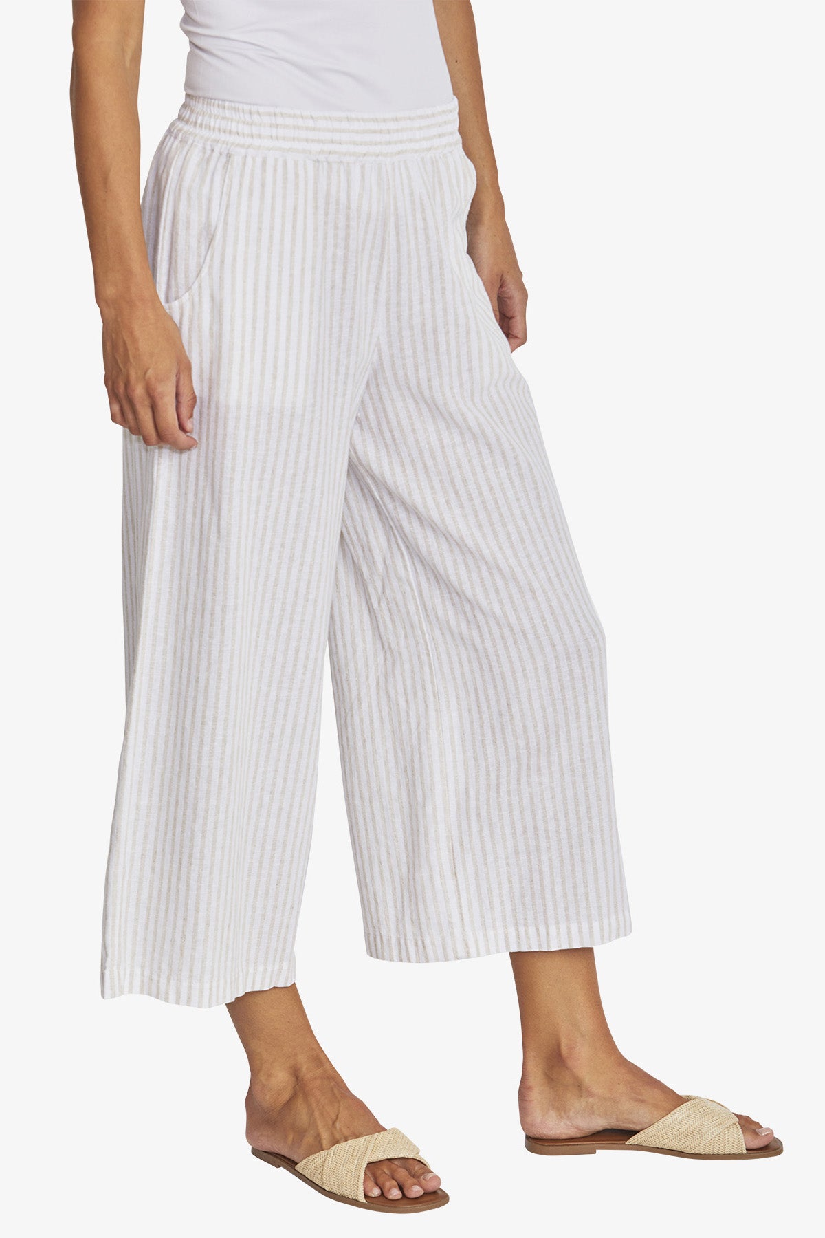 Womens Tamara Stripe Pant White P595709