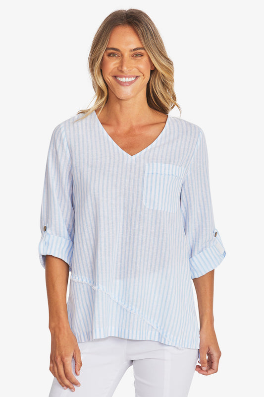 Womens Tamara Stripe Top Blue P595323