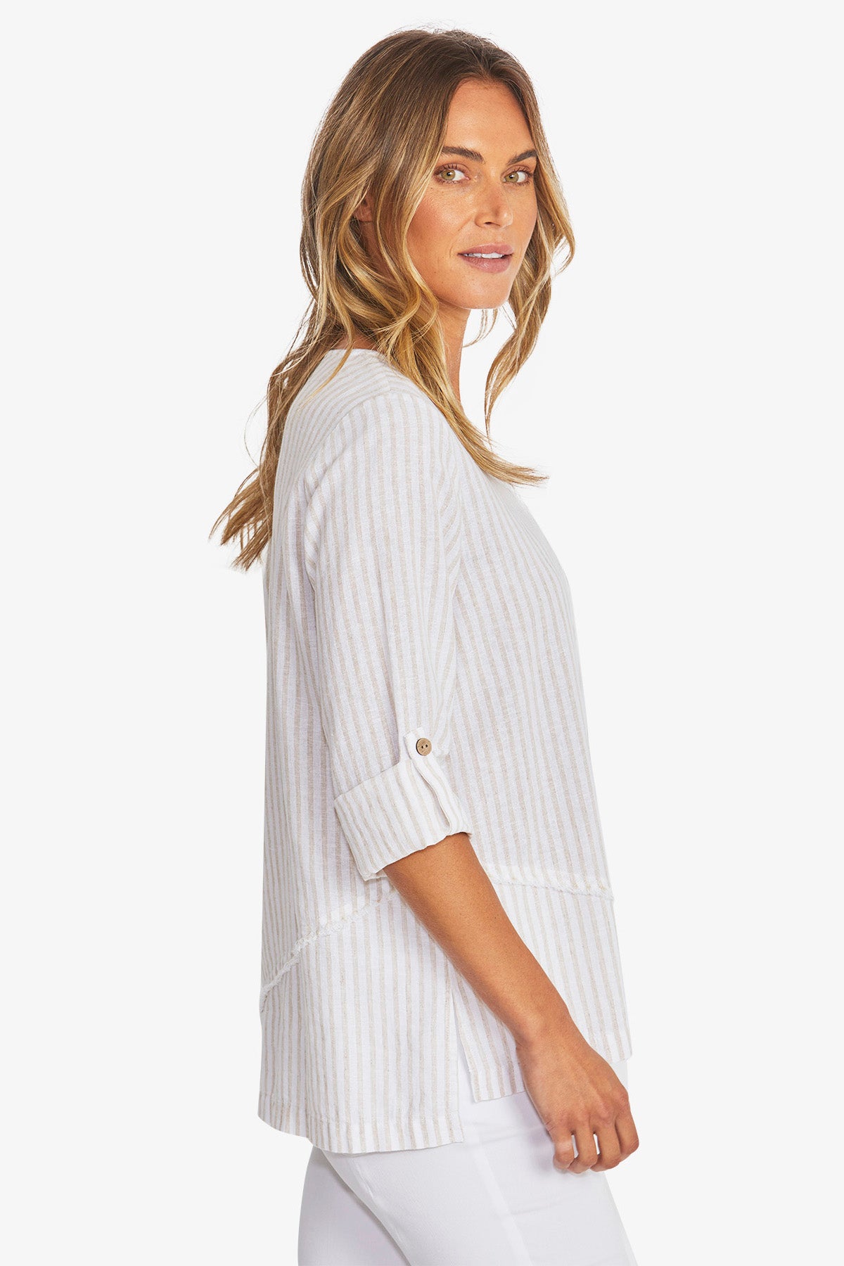 Womens Tamara Stripe Top White P595323