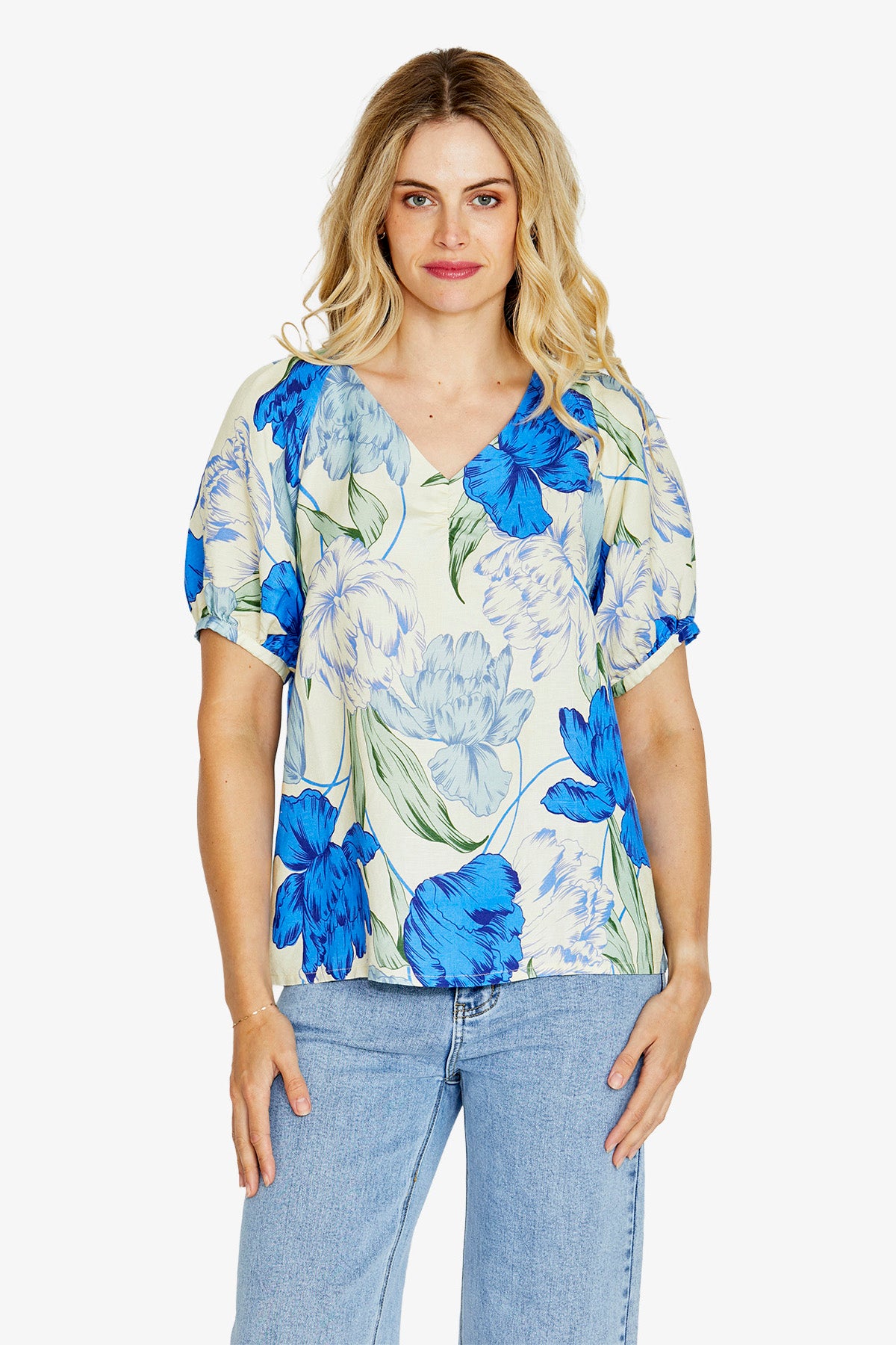 Womens Tammy Bubble Slv Top Multicolor P615339