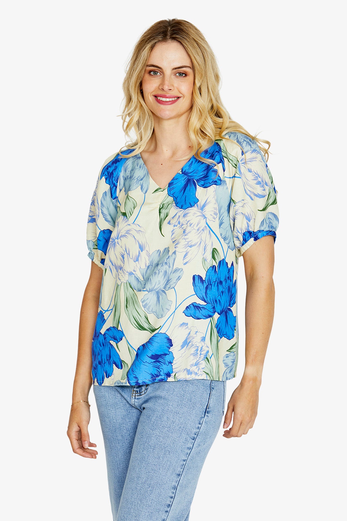 Womens Tammy Bubble Slv Top Multicolor P615339