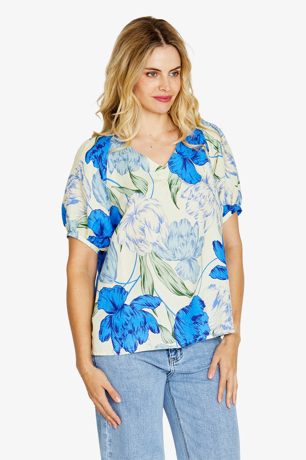 Womens Tammy Bubble Slv Top Multicolor P615339