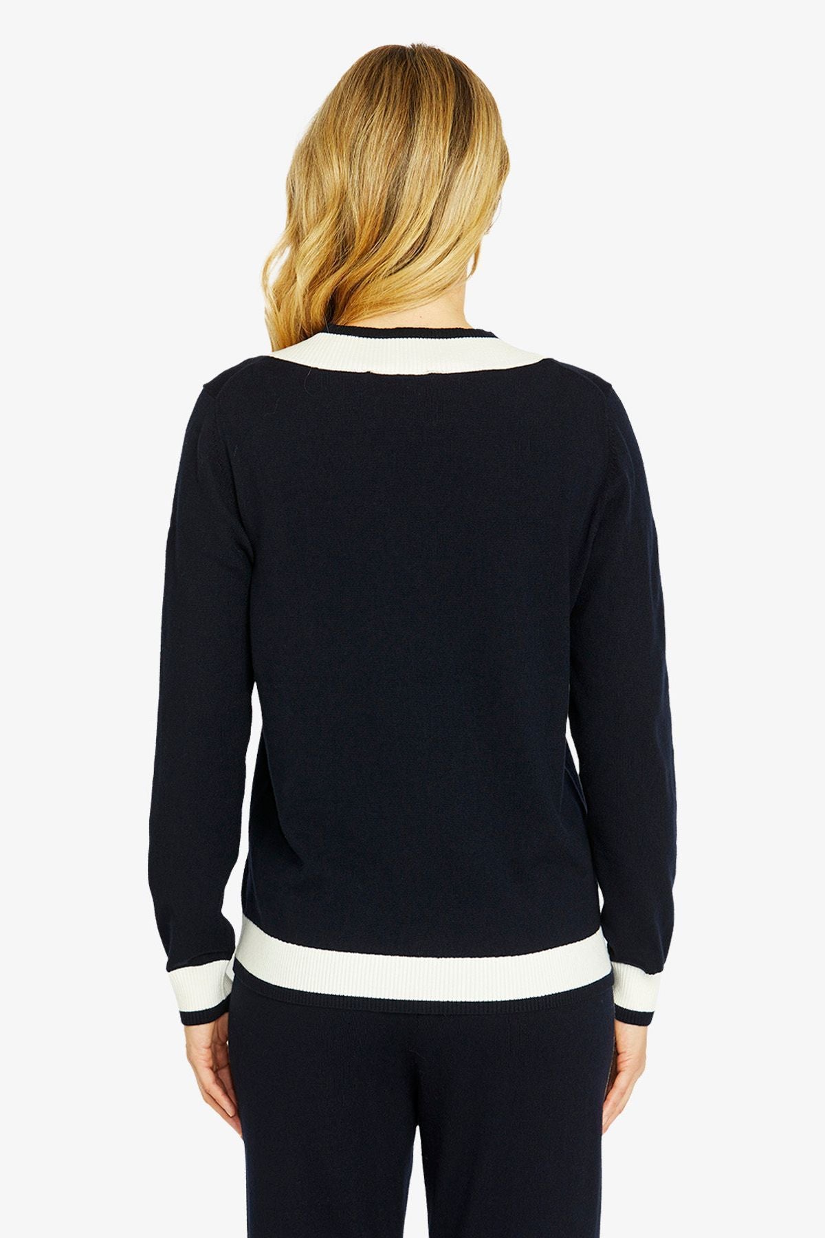 Womens Taylorv Nktippedpullover Navy P605035