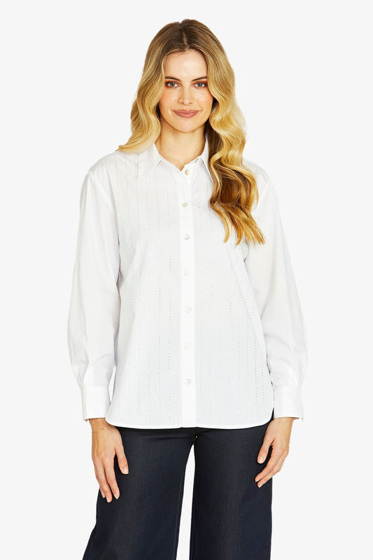 Womens Tina Diamante Shirt White P605305