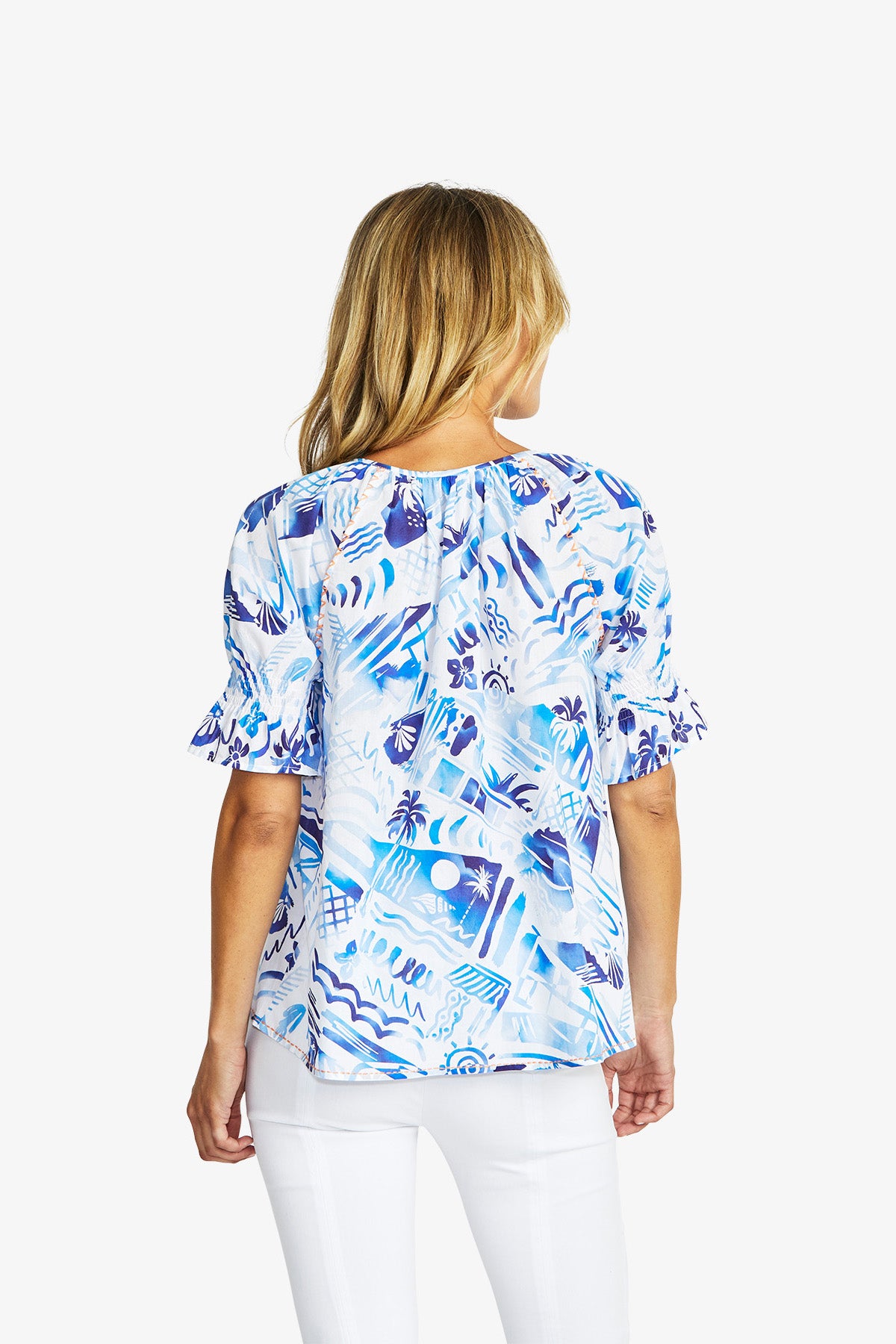 Women's Top Print in Blue | Waikiki Tia