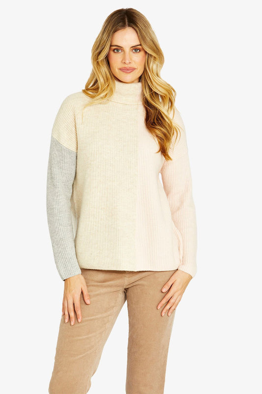 Womens Tori Col Block Pullover Multicolor P605015