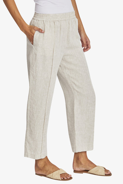 Womens Tropez Linen Pant Beige P595722