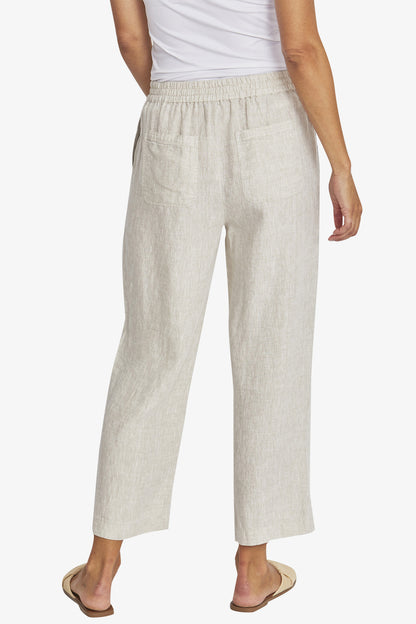 Womens Tropez Linen Pant Beige P595722