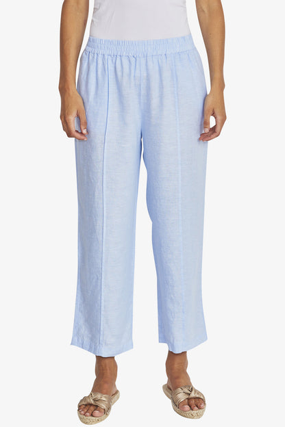 Womens Tropez Linen Pant Blue P595722
