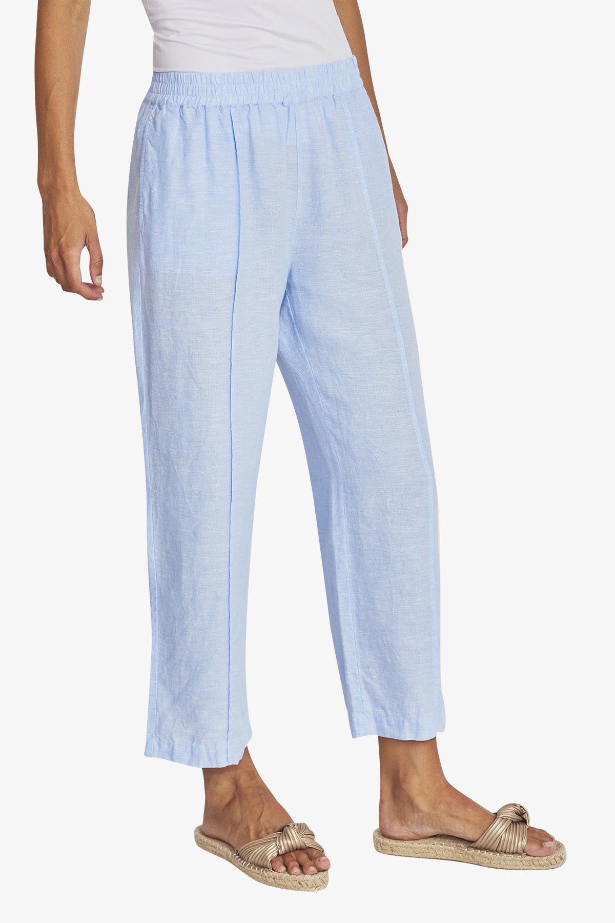 Womens Tropez Linen Pant Blue P595722