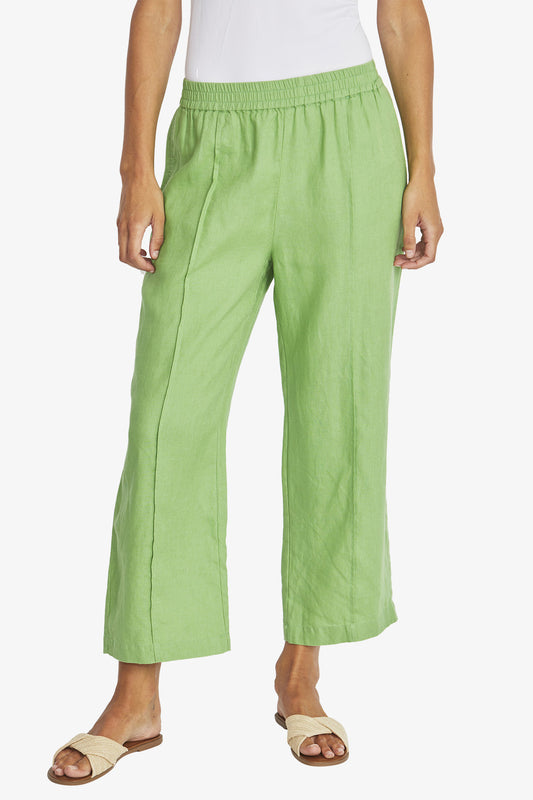 Womens Tropez Linen Pant Green P595722