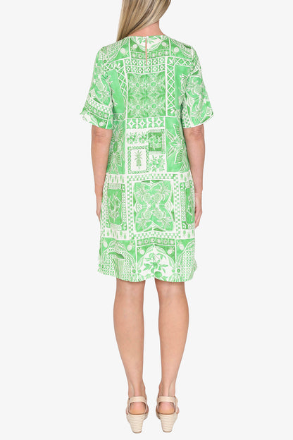 Womens Tropicana Shift Dress Green P595546