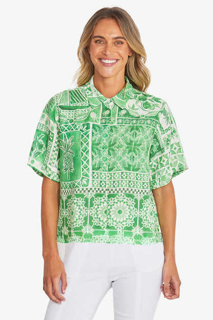 Womens Tropicana Shirt Green P595315