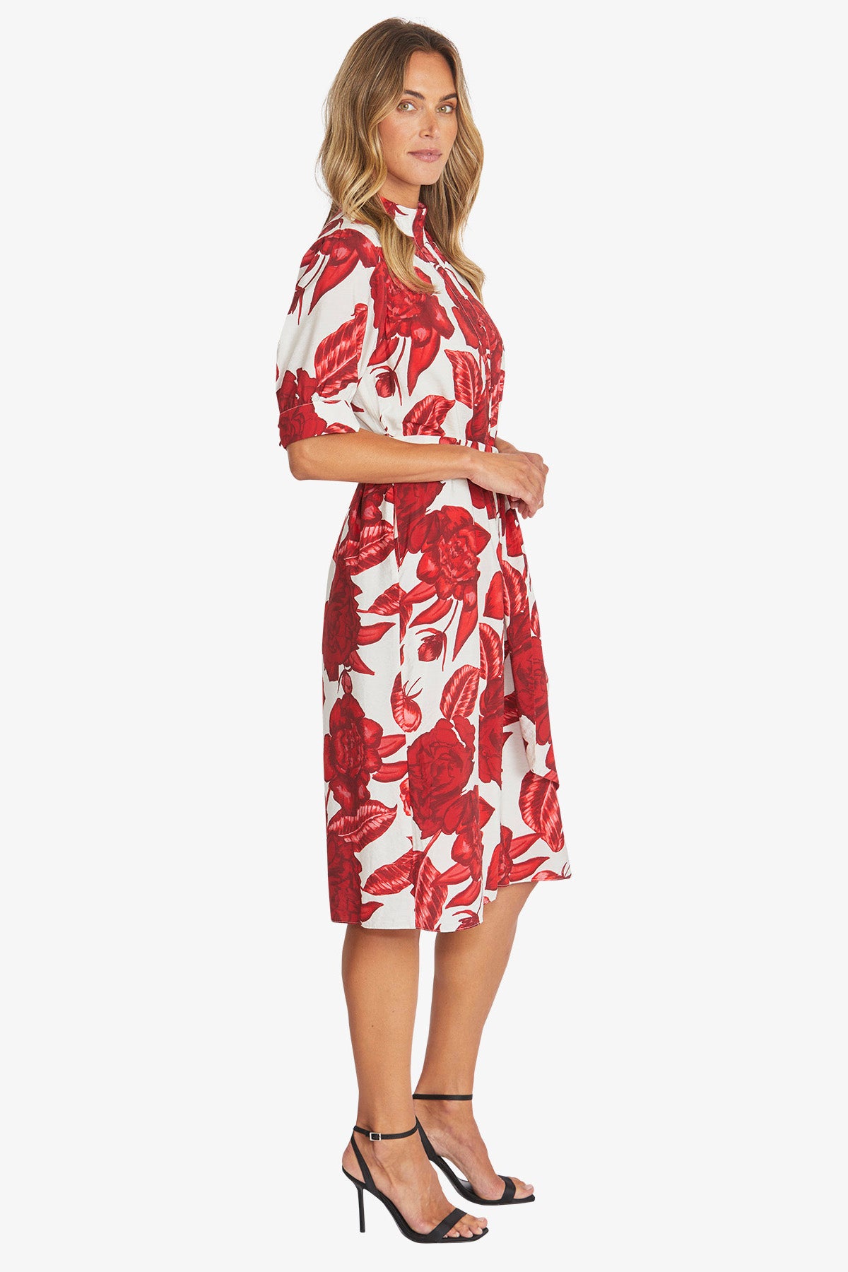 Womens Valencia Belted Dress Red P595508