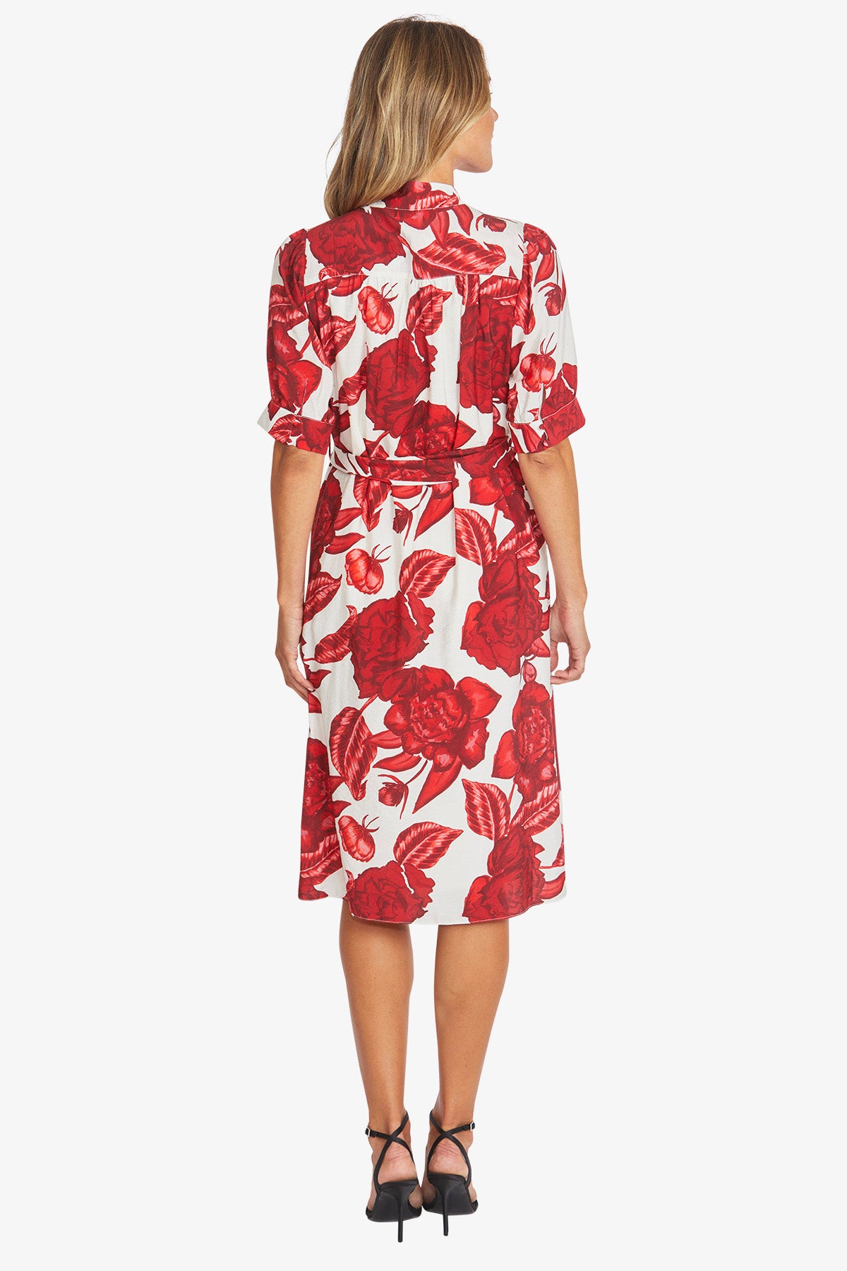 Womens Valencia Belted Dress Red P595508